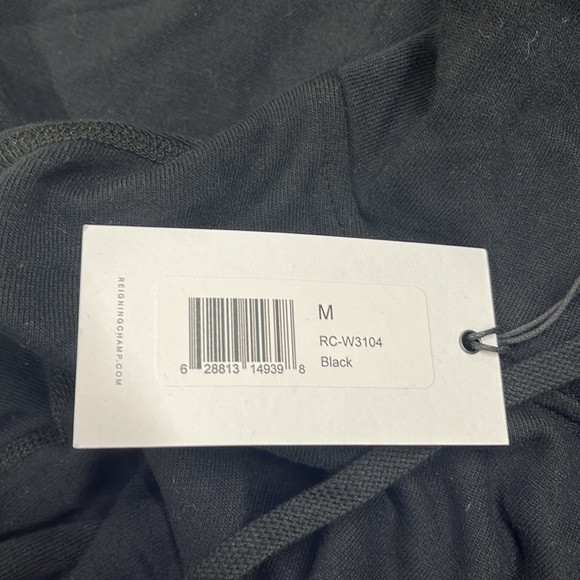 NWT Reigning Champ Lightweight Terry Cut-off Crewneck Sweatshirt Black - Picture 6 of 6